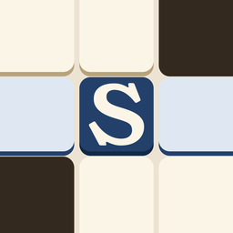 Scrattle app icon: a navy S tile in a grid of letter cells